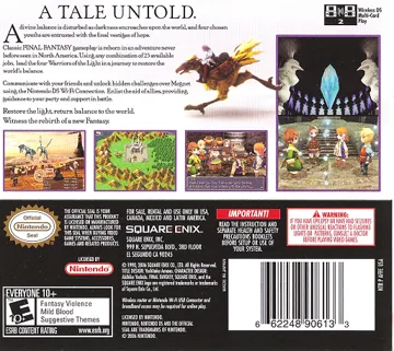 Final Fantasy III (USA) box cover back